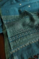 Green Handloom Kota Chikankari With Mirror Work Unstitched Kurta Dupatta Set