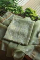 Green Silk Kota Chikankari Unstitched Kurta Dupatta Set