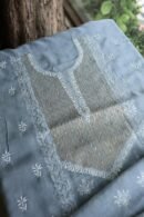 Grey Daraz Chanderi Chikankari Kurta Fabrics