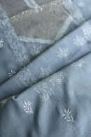 Grey Daraz Chanderi Chikankari Kurta Fabrics