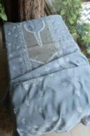 Grey Daraz Chanderi Chikankari Kurta Fabrics