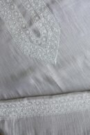 Grey Malmal Chikankari Unstitched Men's Kurtas Fabrics