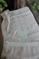 Grey Malmal Chikankari Unstitched Men's Kurtas Fabrics