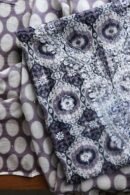 Grey & White Soft Cotton Printed Unstitched Kurta Dupatta Set with Chikankari & Sequin Work