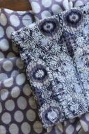 Grey & White Soft Cotton Printed Unstitched Kurta Dupatta Set with Chikankari & Sequin Work