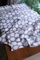 Grey & White Soft Cotton Printed Unstitched Kurta Dupatta Set with Chikankari & Sequin Work