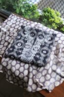 Grey & White Soft Cotton Printed Unstitched Kurta Dupatta Set with Chikankari & Sequin Work