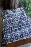 Grey & White Soft Cotton Printed Unstitched Kurta Dupatta Set with Chikankari & Sequin Work