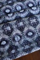 Grey & White Soft Cotton Printed Unstitched Kurta Dupatta Set with Chikankari & Sequin Work