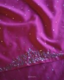 Hot Pink Chanderi Silk Mukaish Badla Unstitched Fabrics