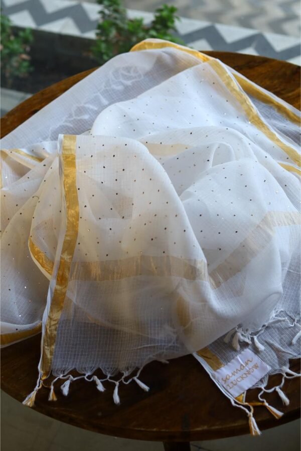 Kota Mukaish Kamdani Dupatta With Tissue Border - Image 2