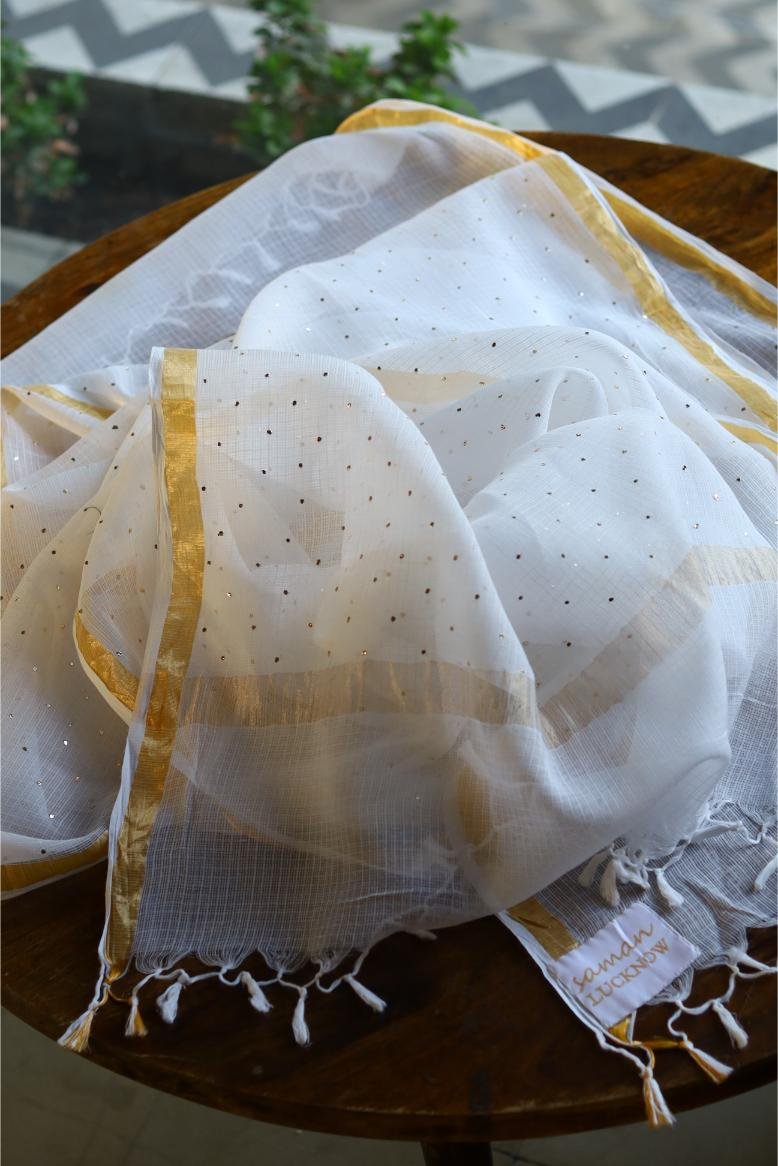 Kota Mukaish Kamdani Dupatta With Tissue Border