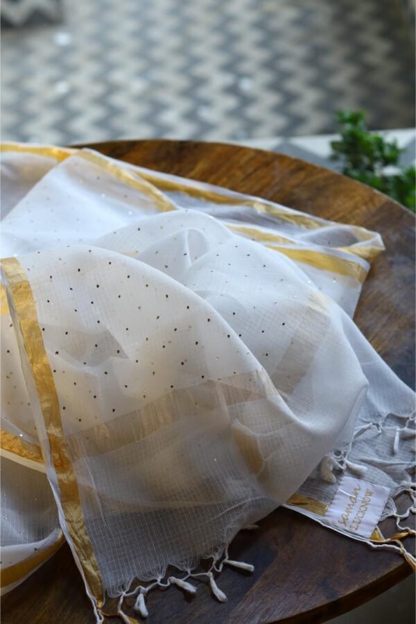Kota Mukaish Kamdani Dupatta With Tissue Border