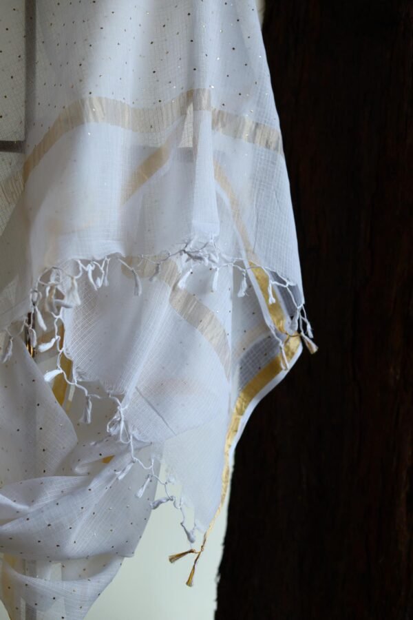 Kota Mukaish Kamdani Dupatta With Tissue Border - Image 4