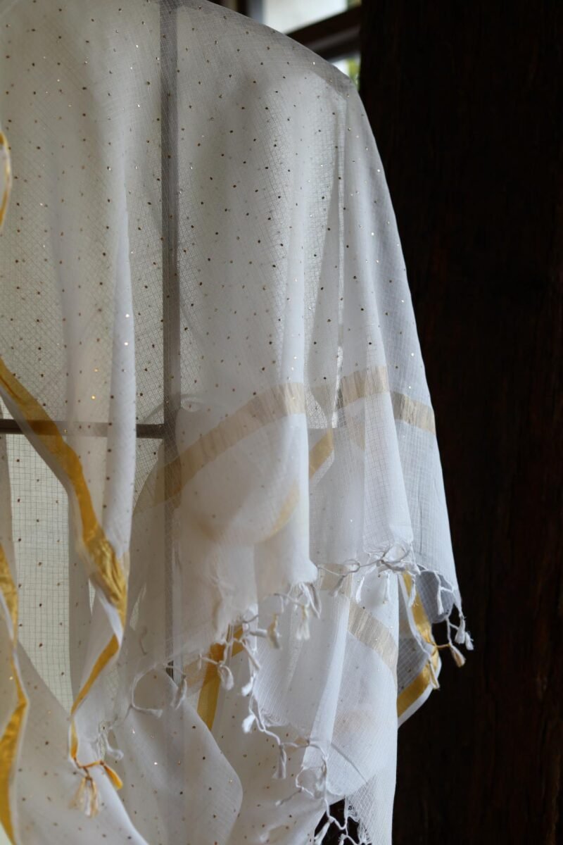 Kota Mukaish Kamdani Dupatta With Tissue Border