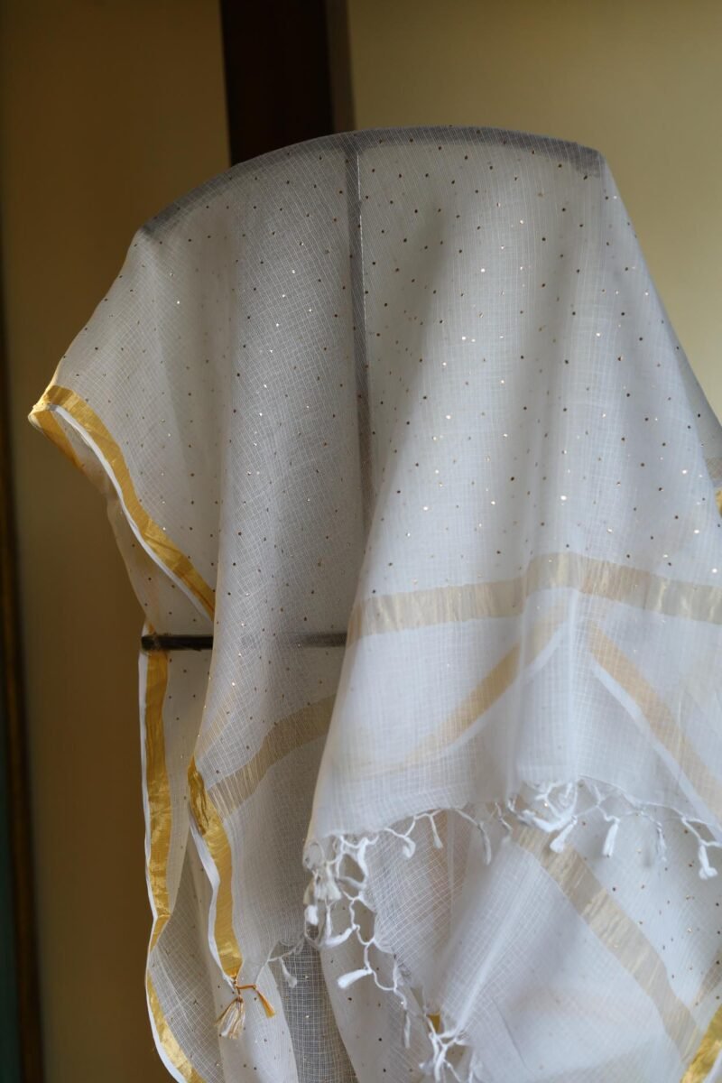 Kota Mukaish Kamdani Dupatta With Tissue Border