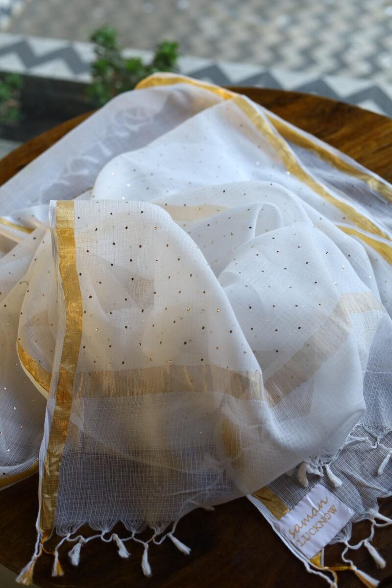 Kota Mukaish Kamdani Dupatta With Tissue Border