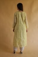 Lemon Yellow Jamdani X Chikankari Ready To Wear Kurta Dupatta Set