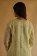 Lemon Yellow Jamdani X Chikankari Ready To Wear Kurta Dupatta Set