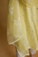 Lemon Yellow Jamdani X Chikankari Ready To Wear Kurta Dupatta Set