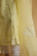 Lemon Yellow Jamdani X Chikankari Ready To Wear Kurta Dupatta Set