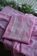 Mal Cotton Fine Chikankari With Kamdani Work Unstitched Fabric