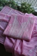 Mal Cotton Fine Chikankari With Kamdani Work Unstitched Fabric