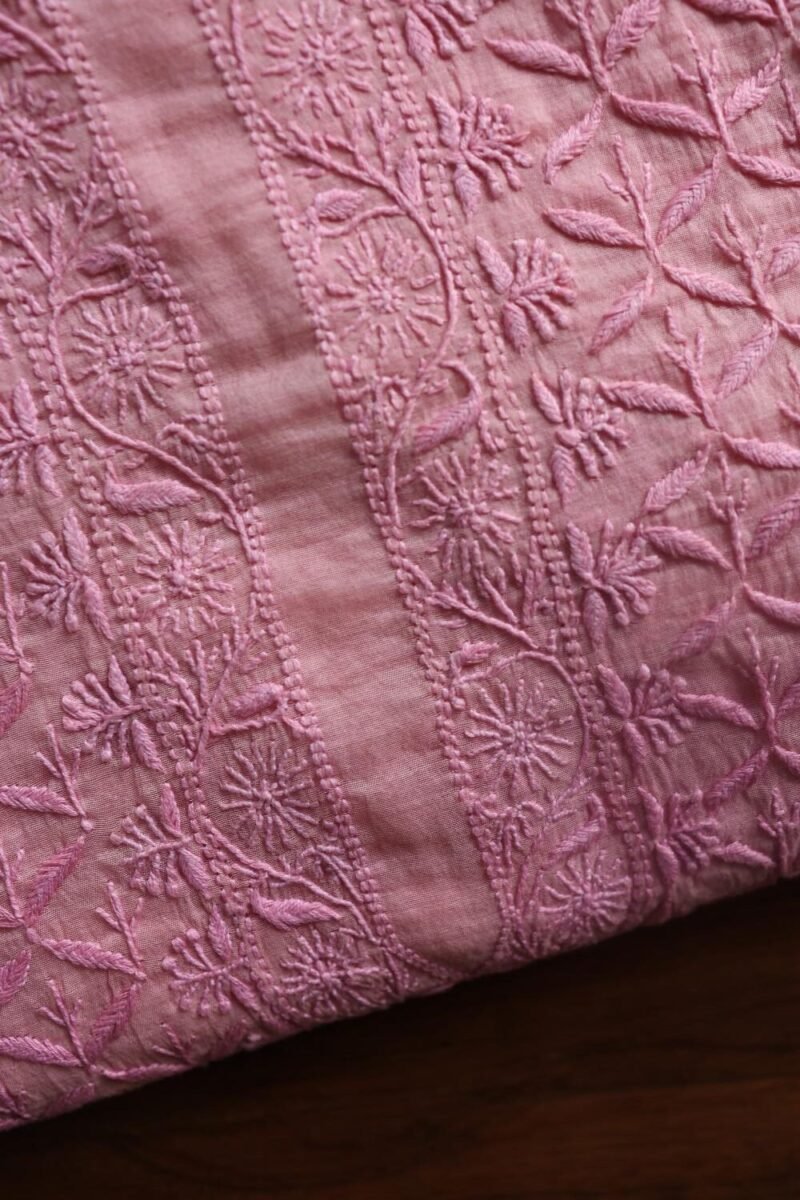 Malmal All Over Chikankari Mens Kurtas Fabrics
