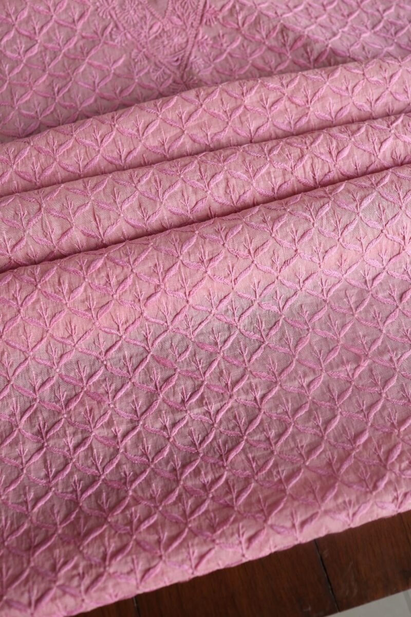 Malmal All Over Chikankari Mens Kurtas Fabrics