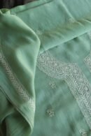 Green Malmal Chikankari Unstitched Men's Kurtas Fabrics
