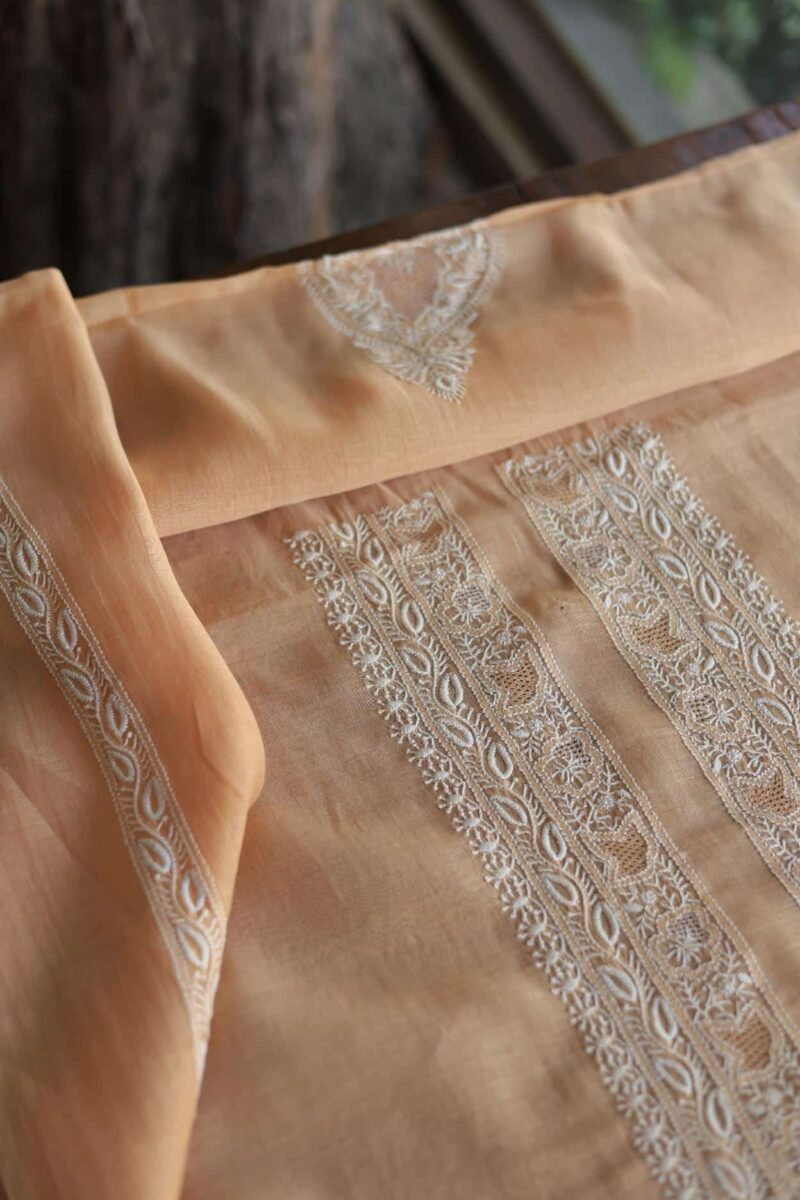 Malmal Chikankari Men's Kurtas Fabrics