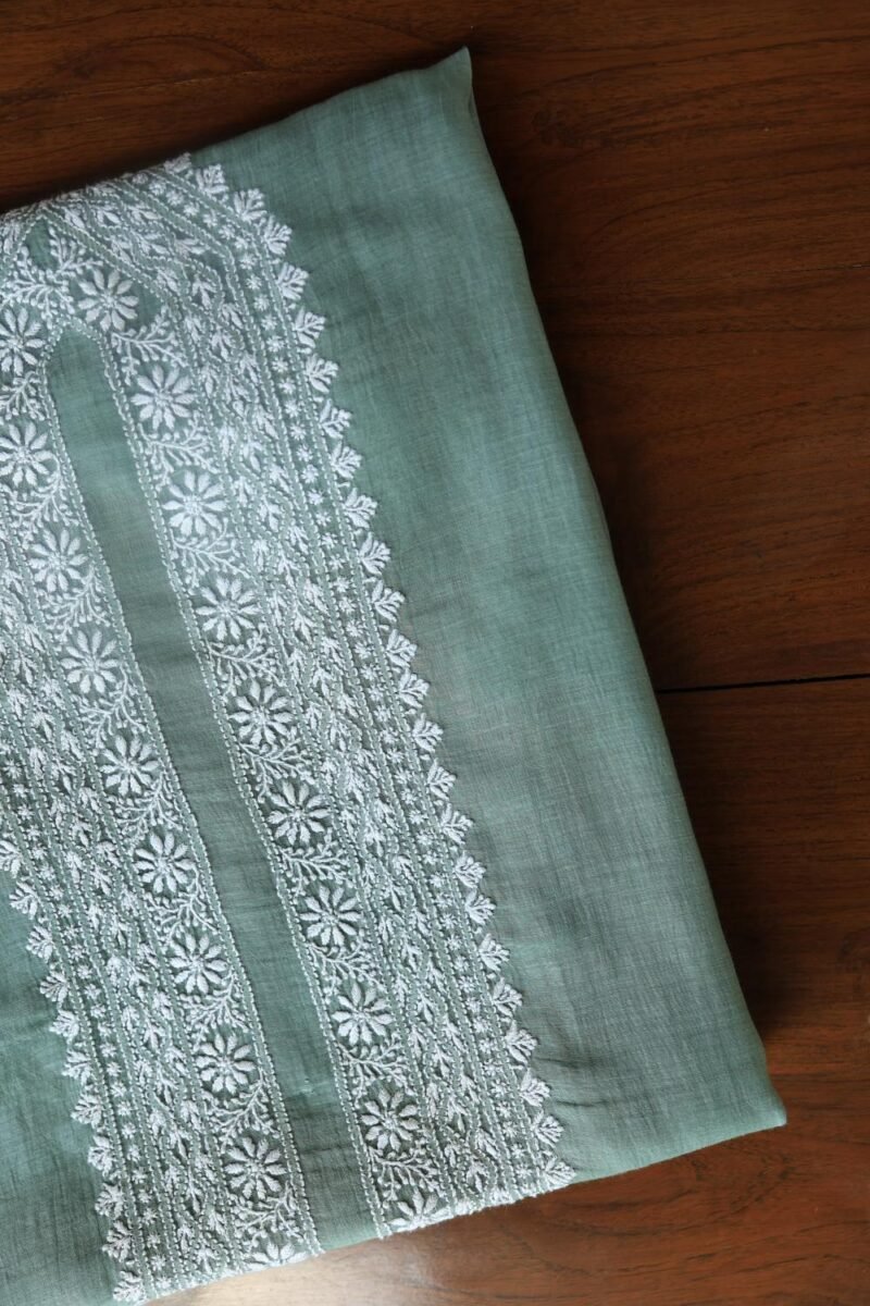 Malmal Chikankari Unstitched Men's Kurtas Fabrics