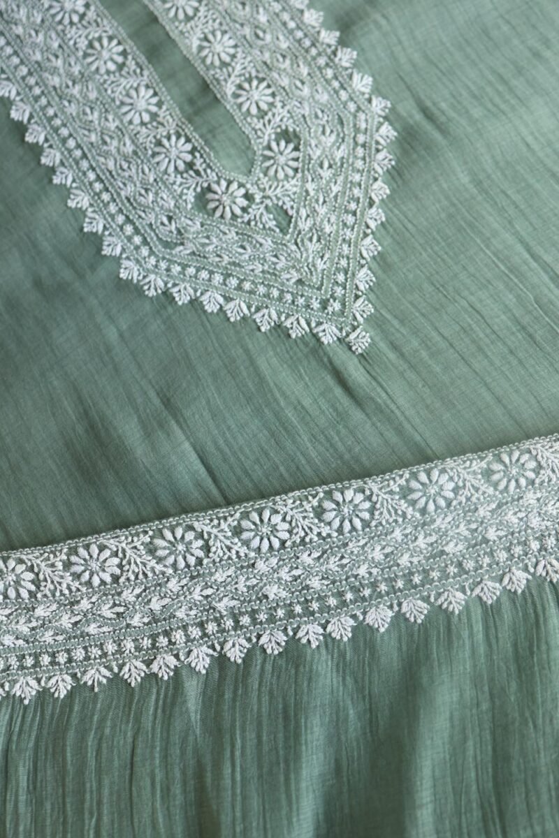 Malmal Chikankari Unstitched Men's Kurtas Fabrics