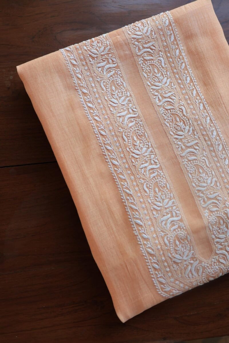 Malmal Chikankari Unstitched Men's Kurtas Fabrics
