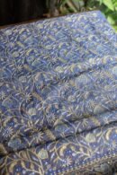 Mist Blue Roheen Tissue Silk Chikankari Fabrics