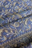 Mist Blue Roheen Tissue Silk Chikankari Fabrics
