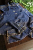 Mist Blue Roheen Tissue Silk Chikankari Fabrics