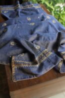 Mist Blue Roheen Tissue Silk Chikankari Fabrics