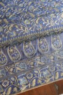 Mist Blue Roheen Tissue Silk Chikankari Fabrics