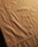 Orange Mal Chanderi Silk Chikankari With Sequins Unstitched Kurta Dupatta Set