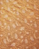 Orange Mal Chanderi Silk Chikankari With Sequins Unstitched Kurta Dupatta Set