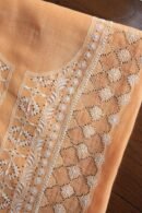 Peach Daraz Chanderi Chikankari Kurta Fabrics