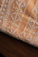 Peach Daraz Chanderi Chikankari Kurta Fabrics