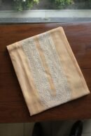 Peach Malmal Chikankari Unstitched Men's Kurtas Fabrics