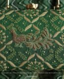Peacock Motif Chikankari Moonga Silk Handle Sling Clutch