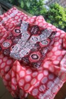 Pink & Black Soft Cotton Printed Unstitched Kurta Dupatta Set with Chikankari & Sequin Work