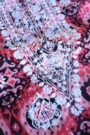 Pink & Black Soft Cotton Printed Unstitched Kurta Dupatta Set with Chikankari & Sequin Work