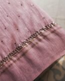 Pink Chanderi Mukaish Badla Unstitched Kurta Dupatta Set