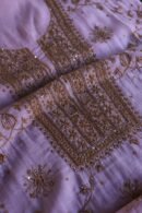 Pink Mal Chanderi Silk Chikankari With Sequins Unstitched Kurta Dupatta Set