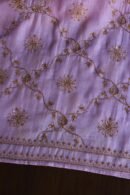Pink Mal Chanderi Silk Chikankari With Sequins Unstitched Kurta Dupatta Set